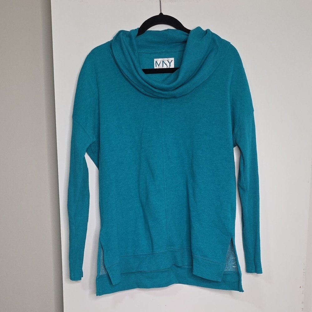 MNY Teal Cowl Neck Women's Sweater